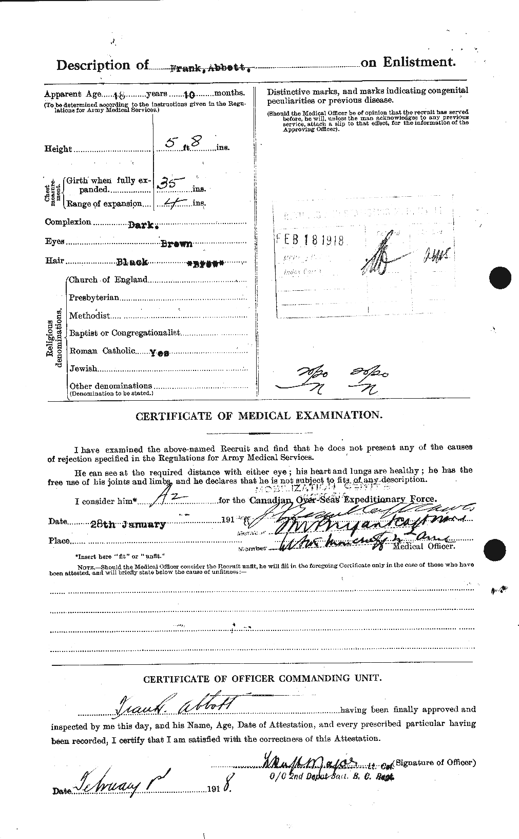 Personnel Records of the First World War - CEF 200915b