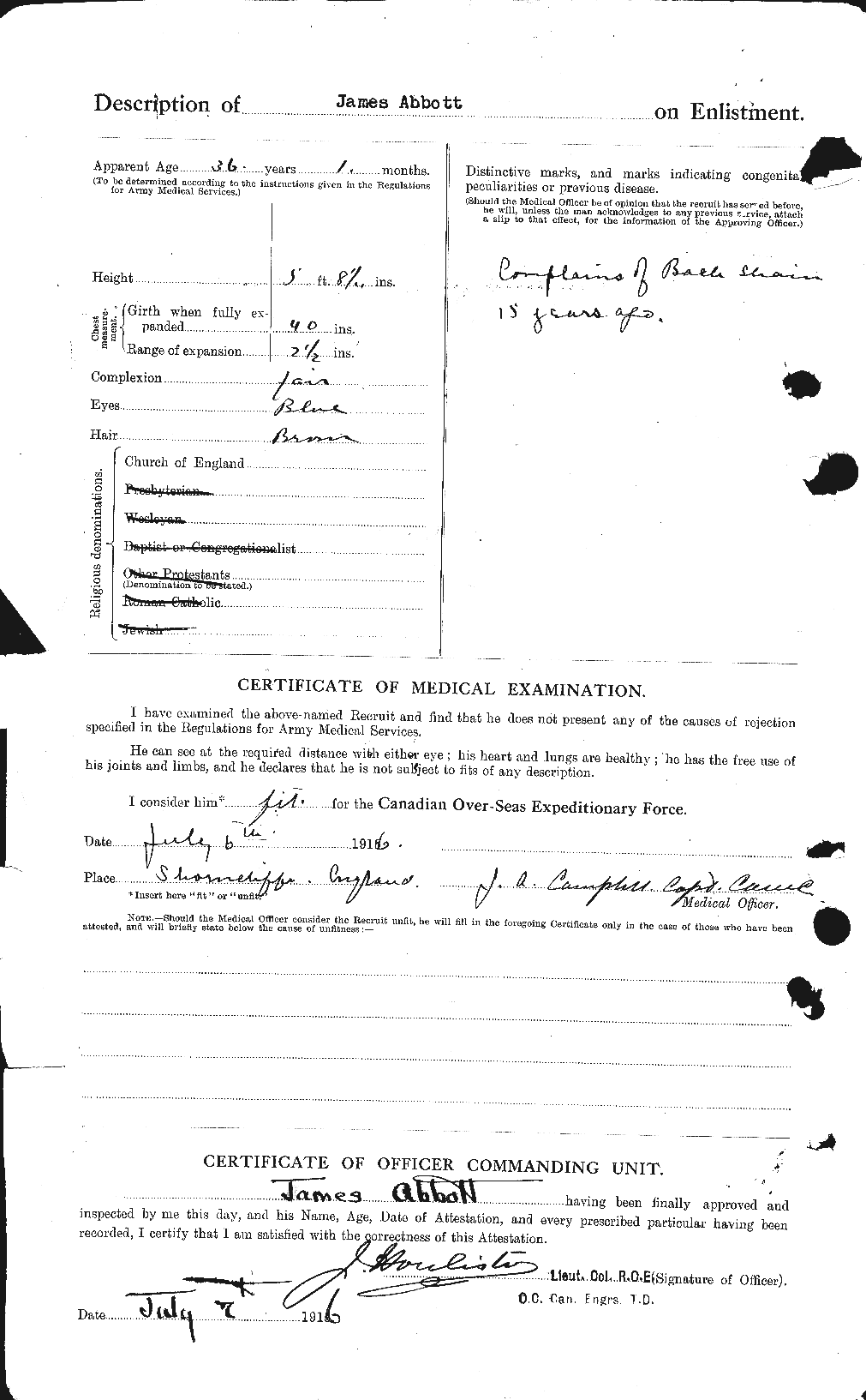 Personnel Records of the First World War - CEF 200973b