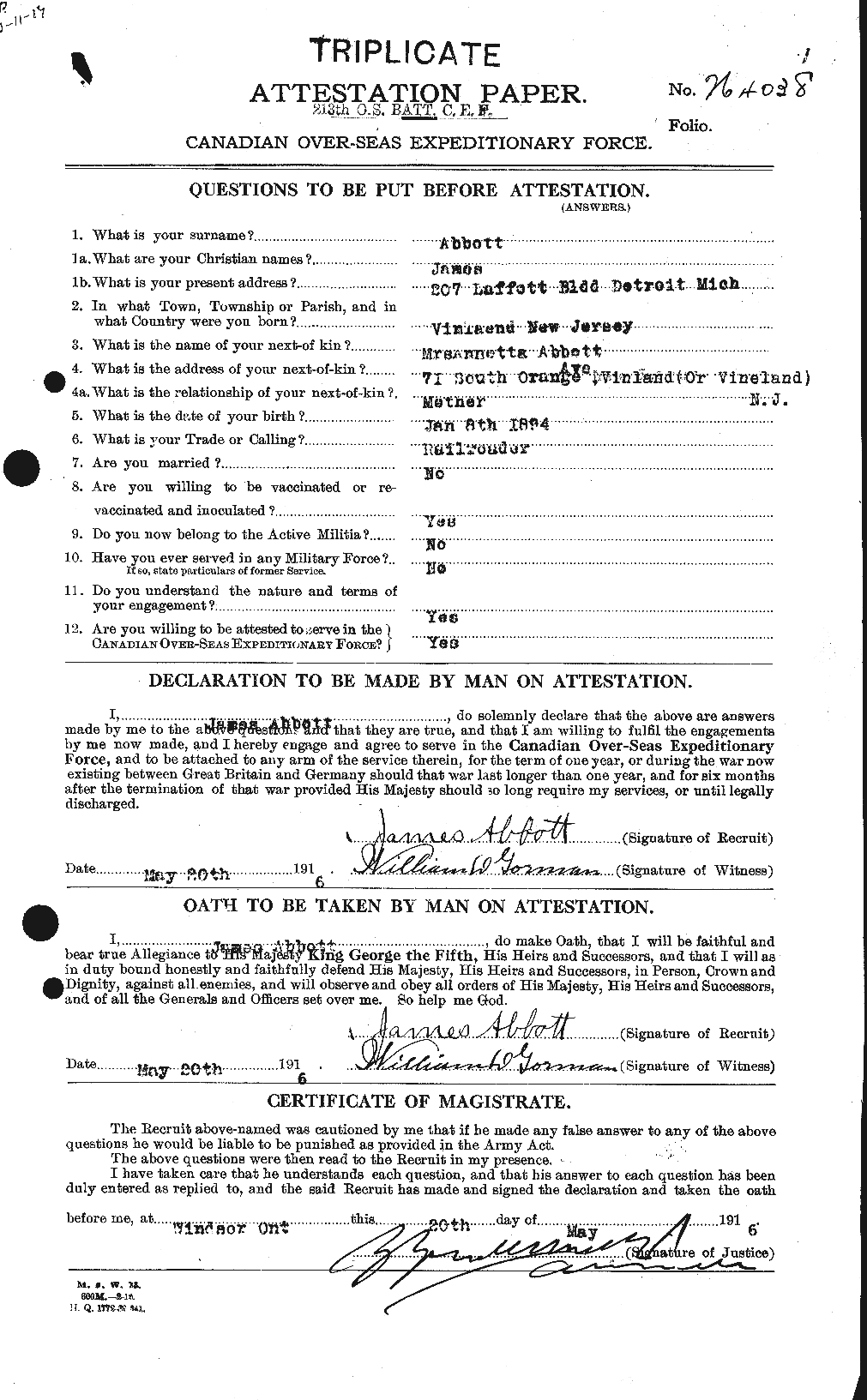 Personnel Records of the First World War - CEF 200980a