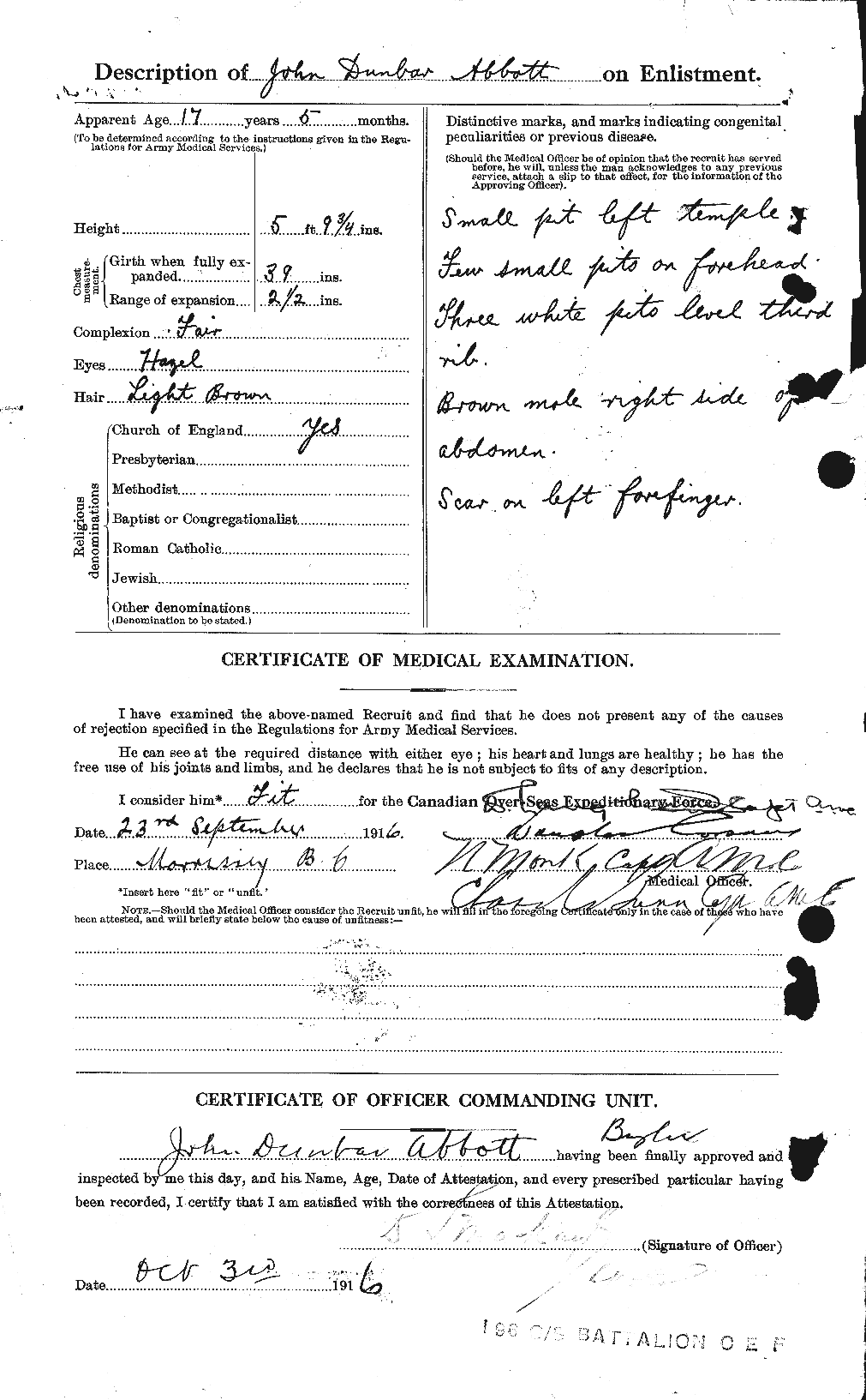 Personnel Records of the First World War - CEF 200991b