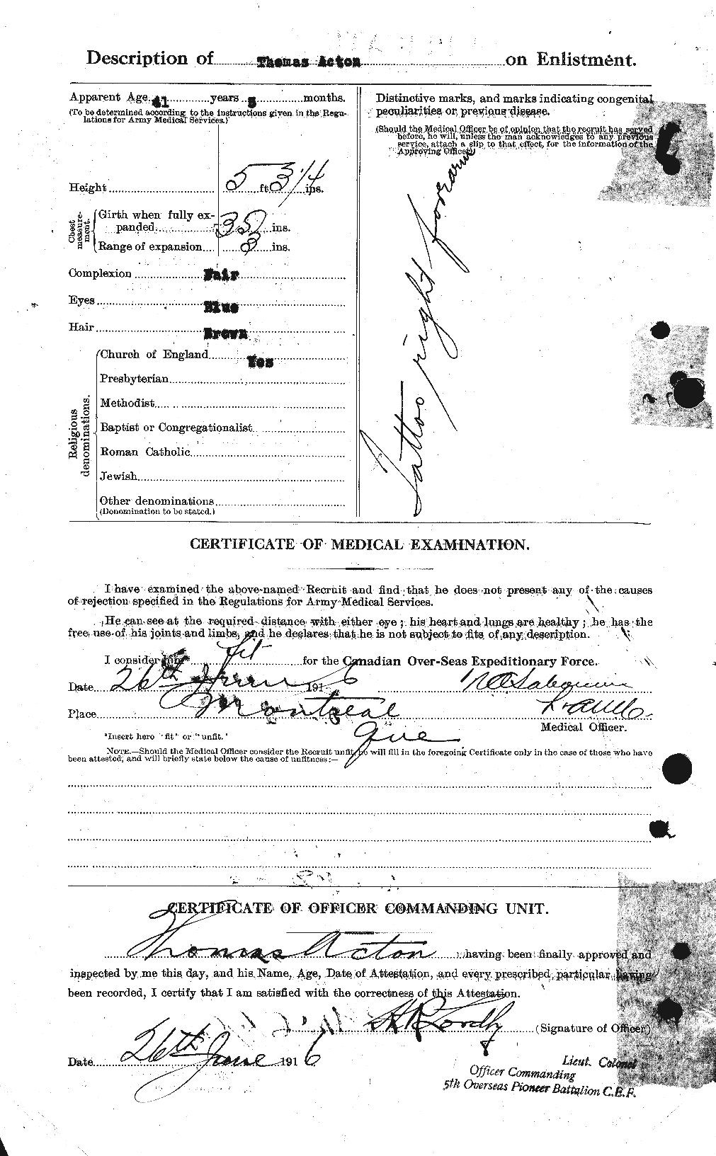Personnel Records of the First World War - CEF 201037b