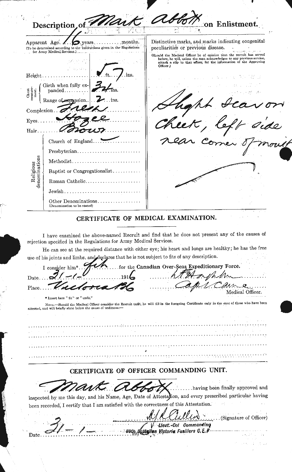 Personnel Records of the First World War - CEF 201064b