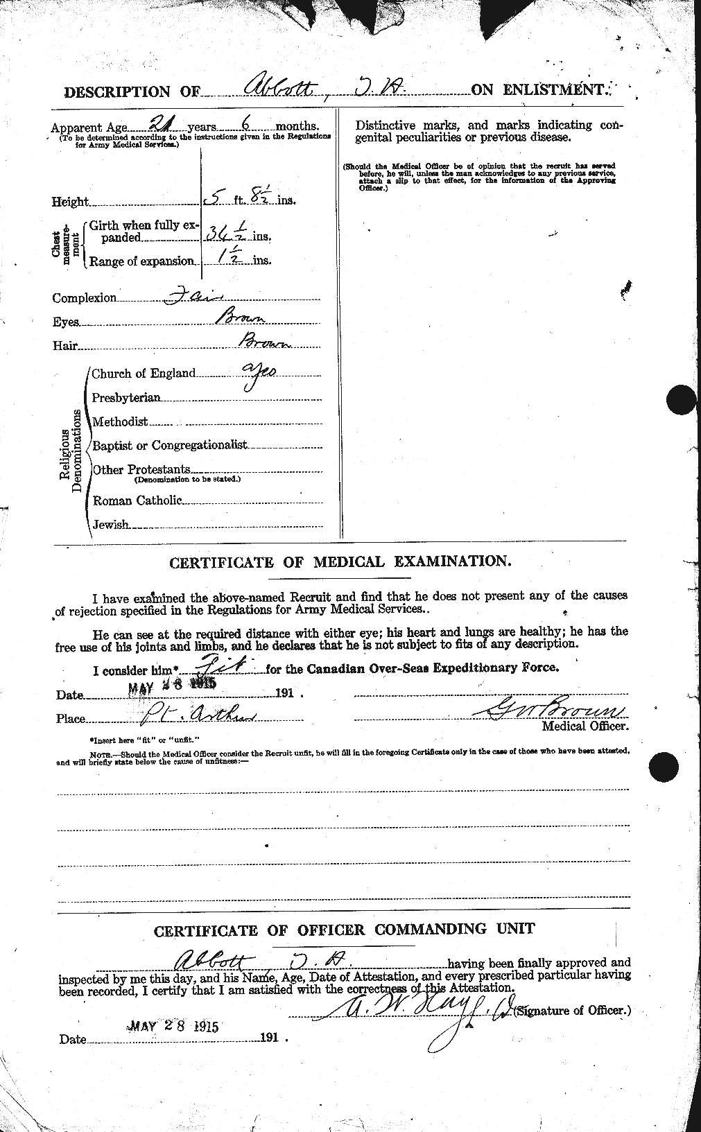 Personnel Records of the First World War - CEF 201100b