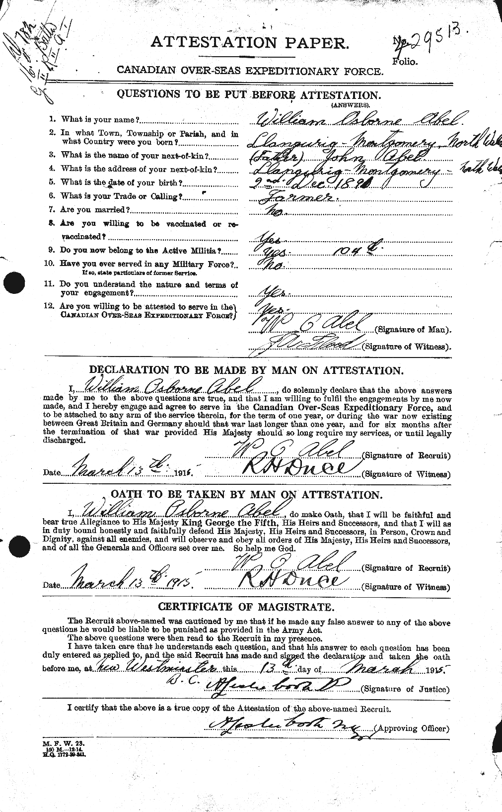 Personnel Records of the First World War - CEF 201459a