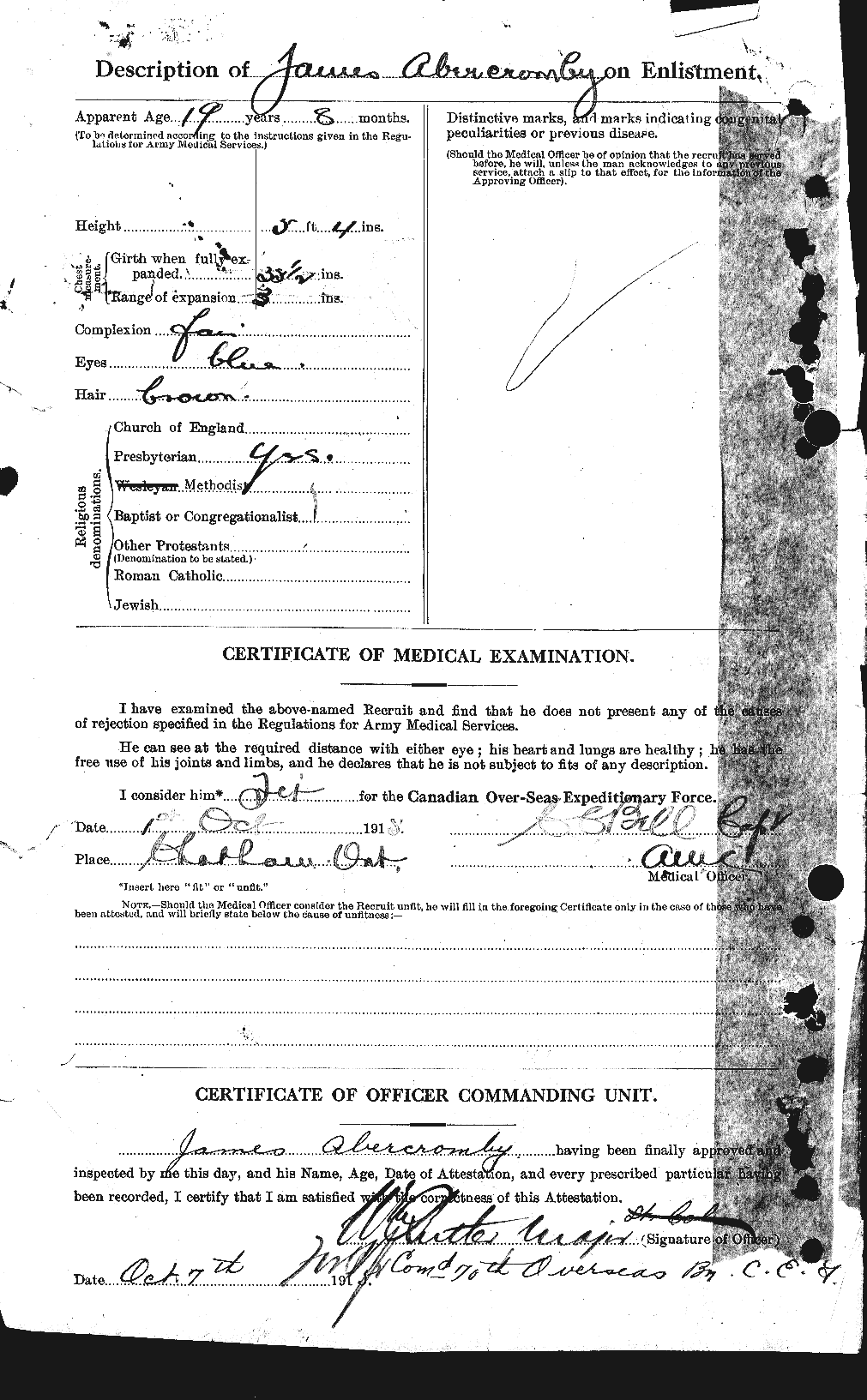 Personnel Records of the First World War - CEF 201493b
