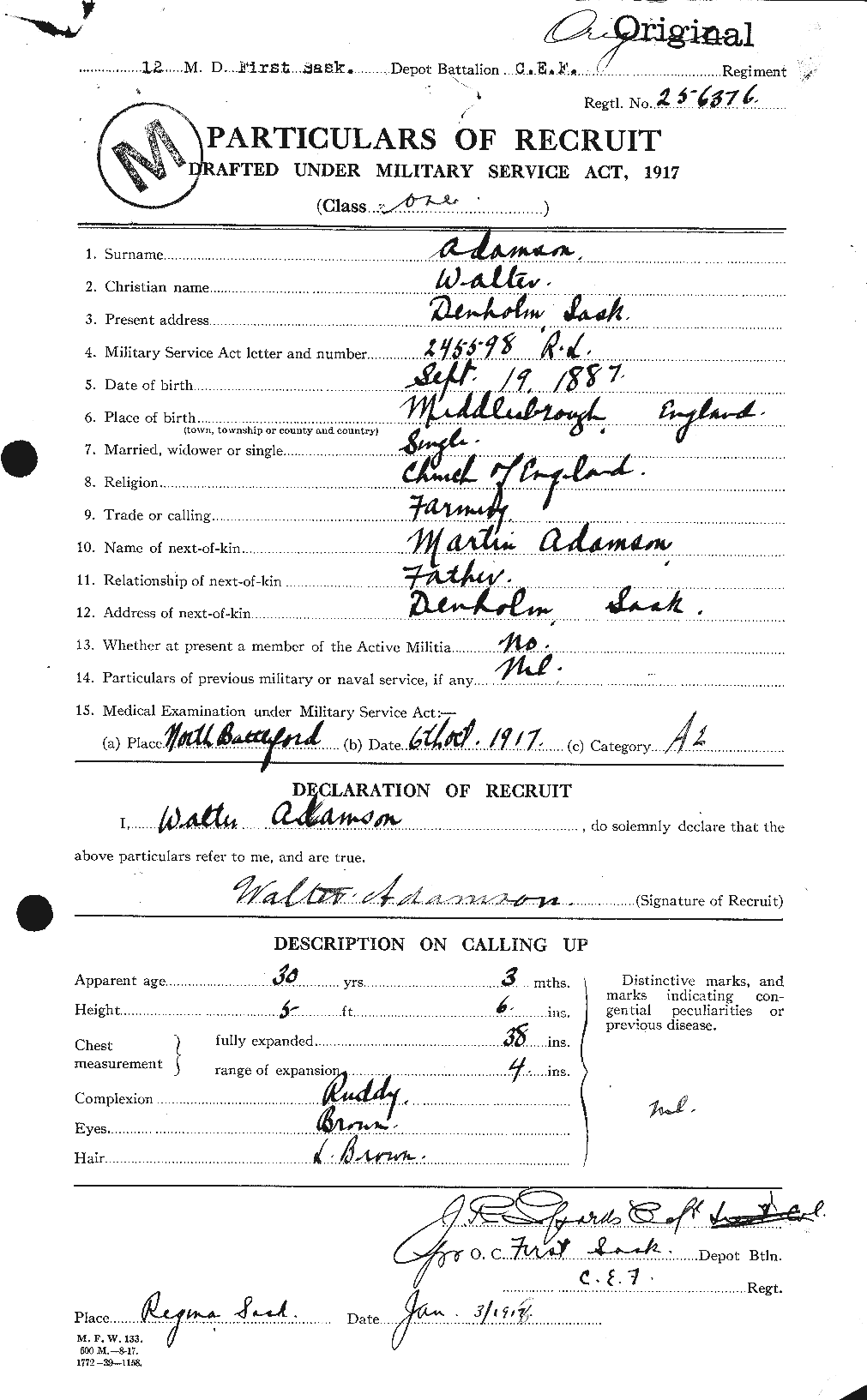 Personnel Records of the First World War - CEF 202400a