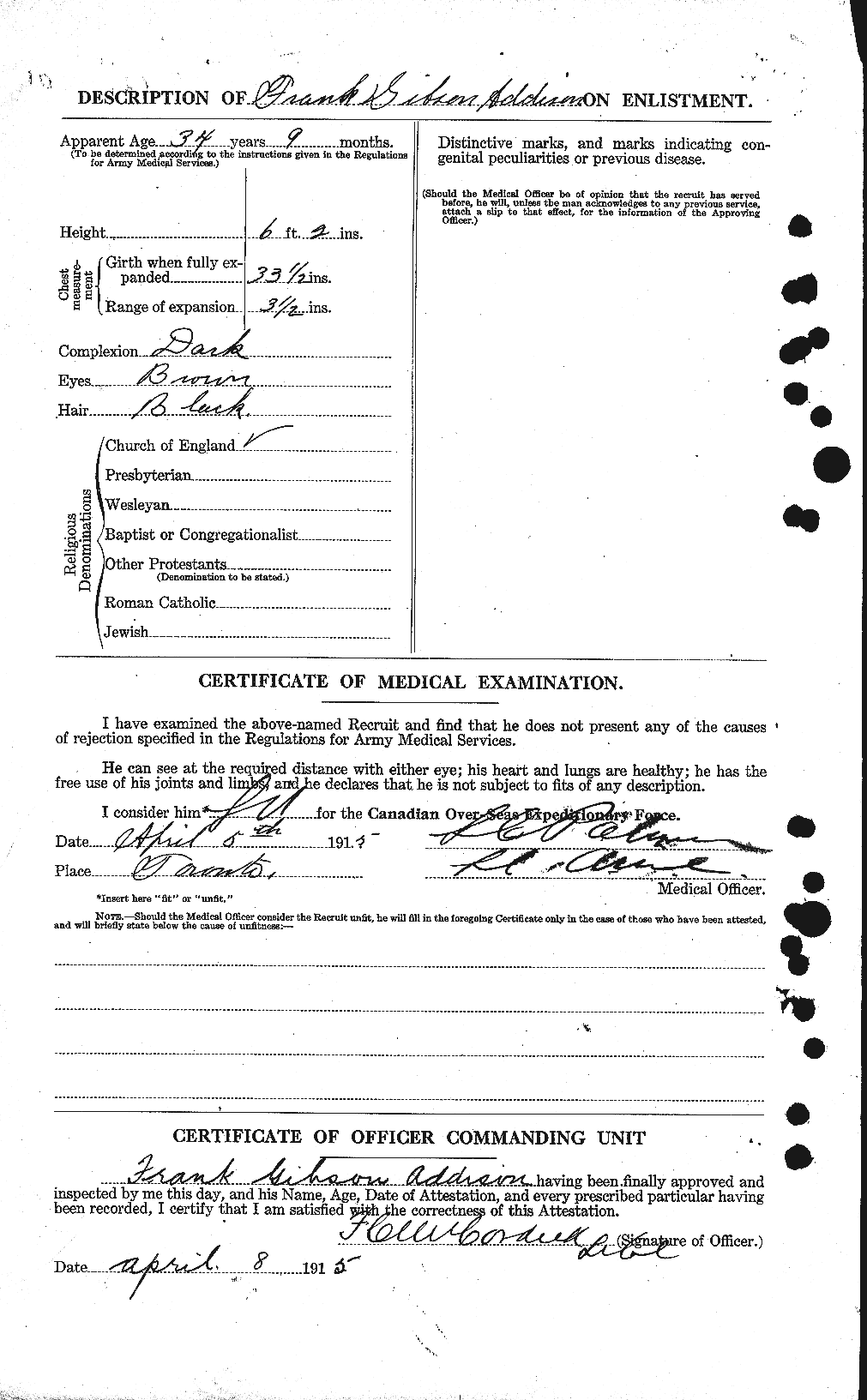Personnel Records of the First World War - CEF 202488b