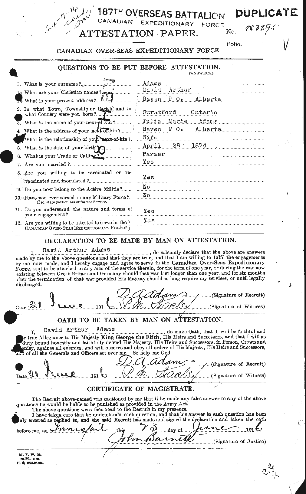 Personnel Records of the First World War - CEF 202655a