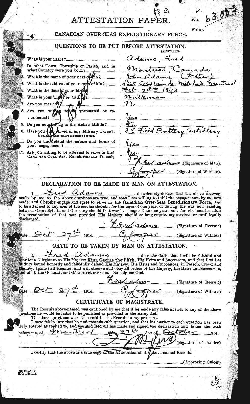 Personnel Records of the First World War - CEF 202677a
