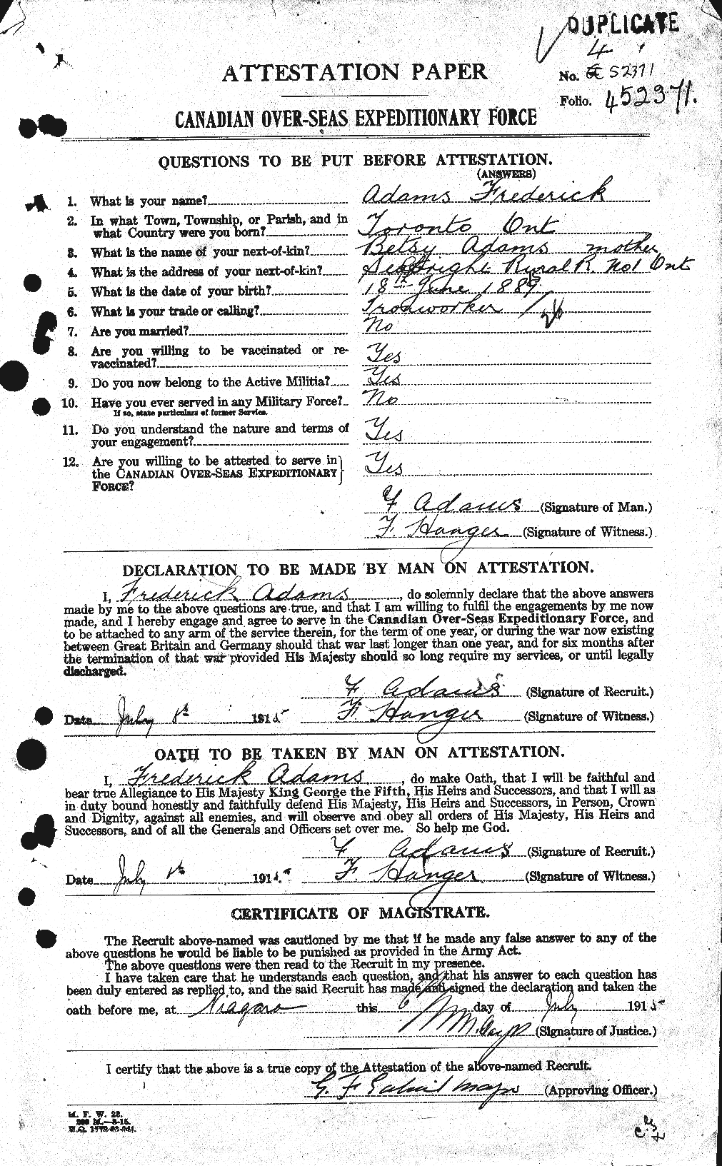 Personnel Records of the First World War - CEF 202684a