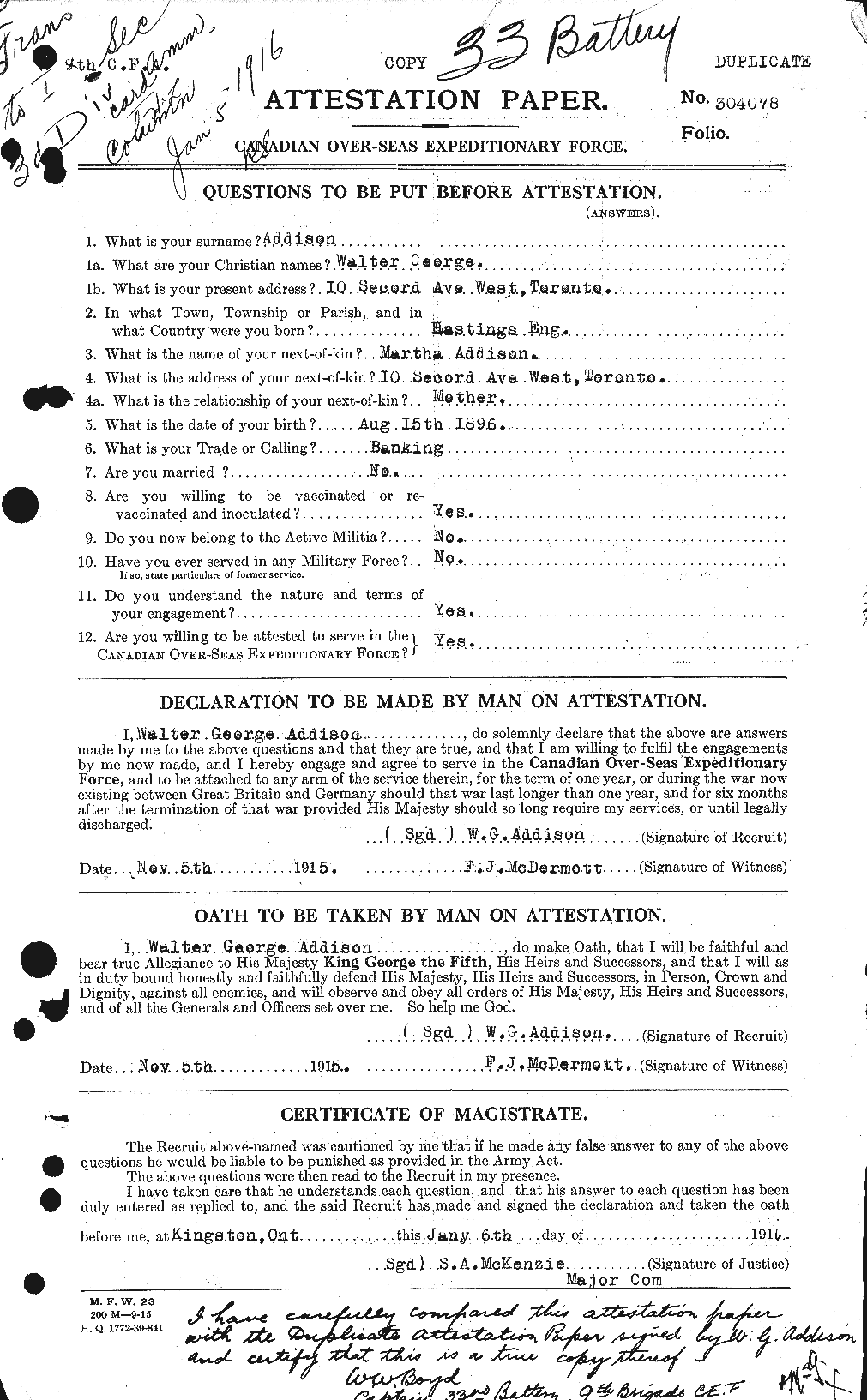 Personnel Records of the First World War - CEF 202740a