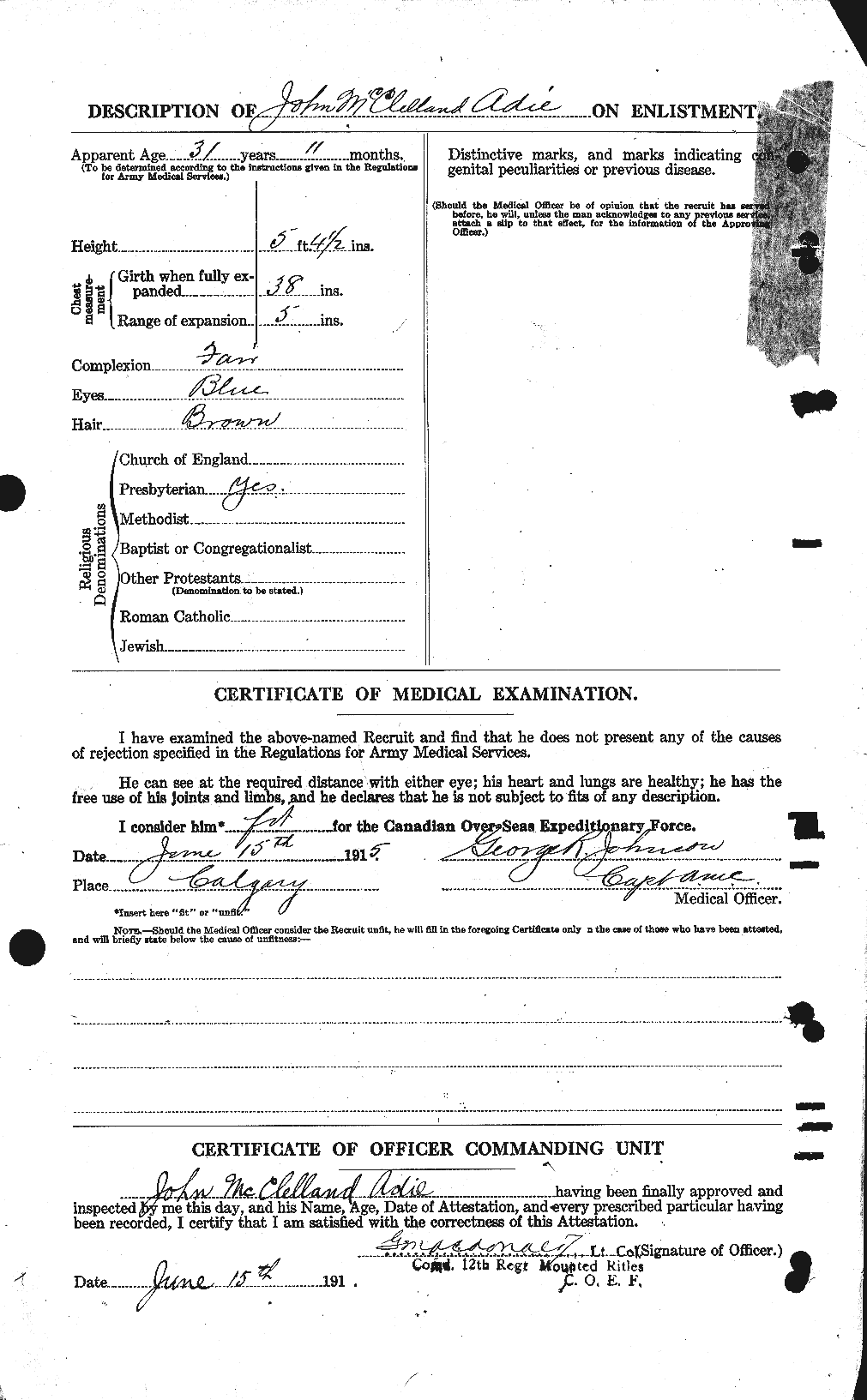 Personnel Records of the First World War - CEF 202819b