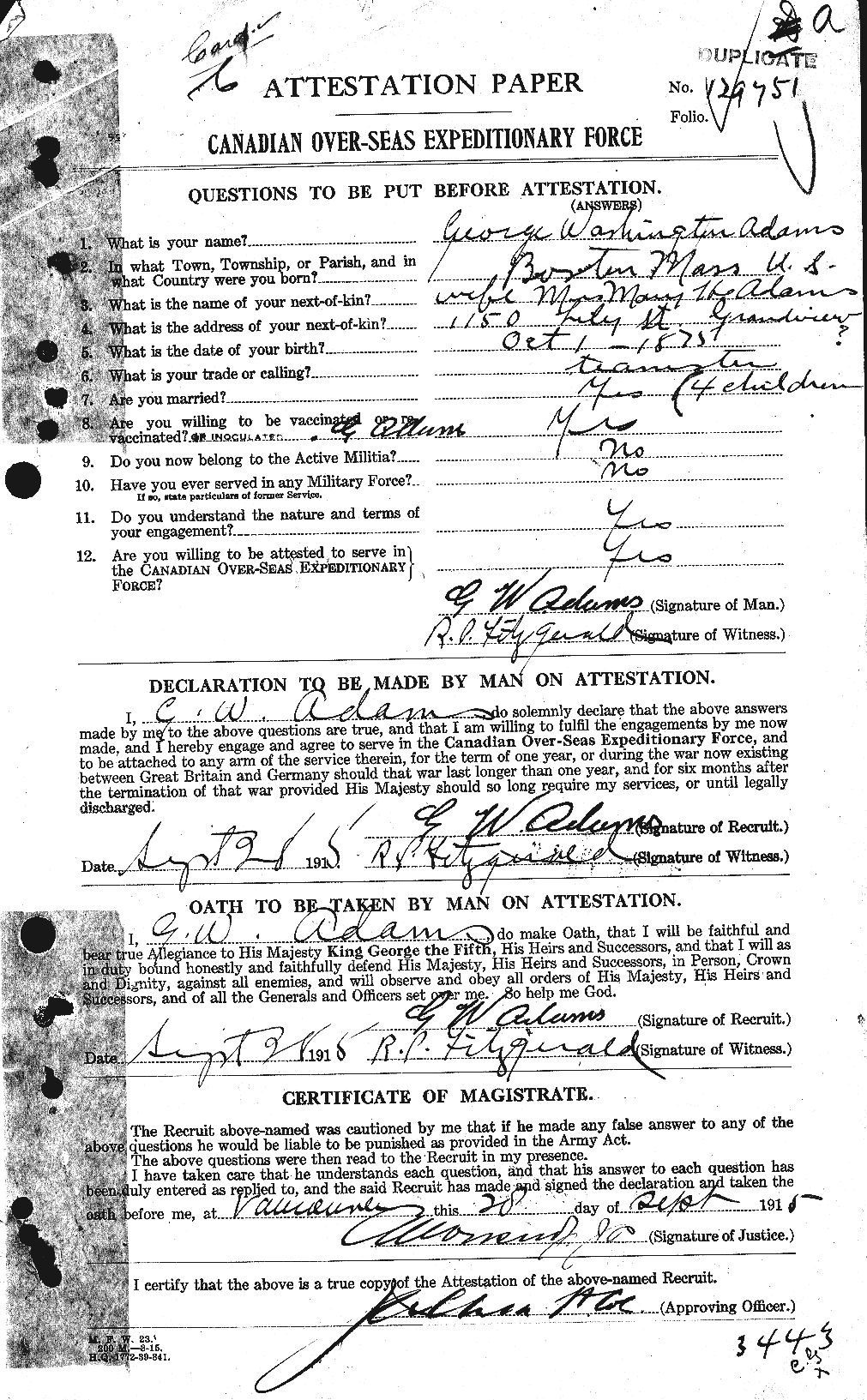 Personnel Records of the First World War - CEF 203123a