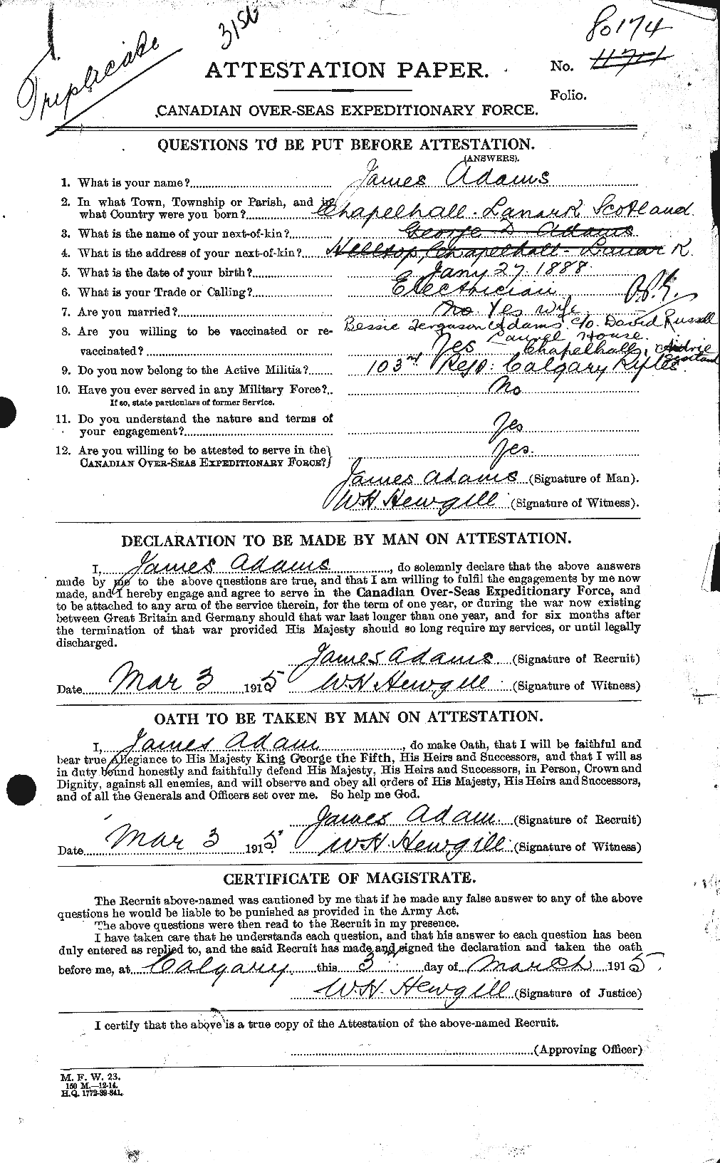 Personnel Records of the First World War - CEF 203236a