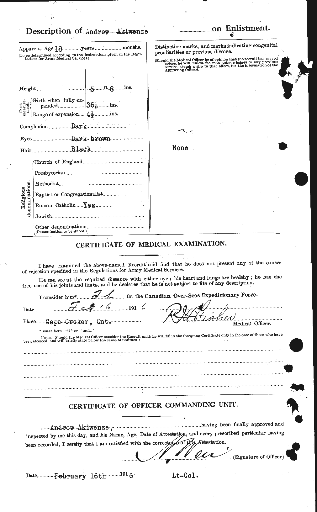 Personnel Records of the First World War - CEF 203588b