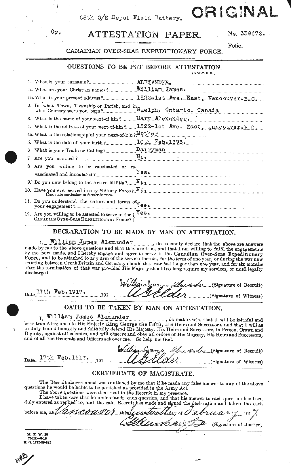 Personnel Records of the First World War - CEF 204437a
