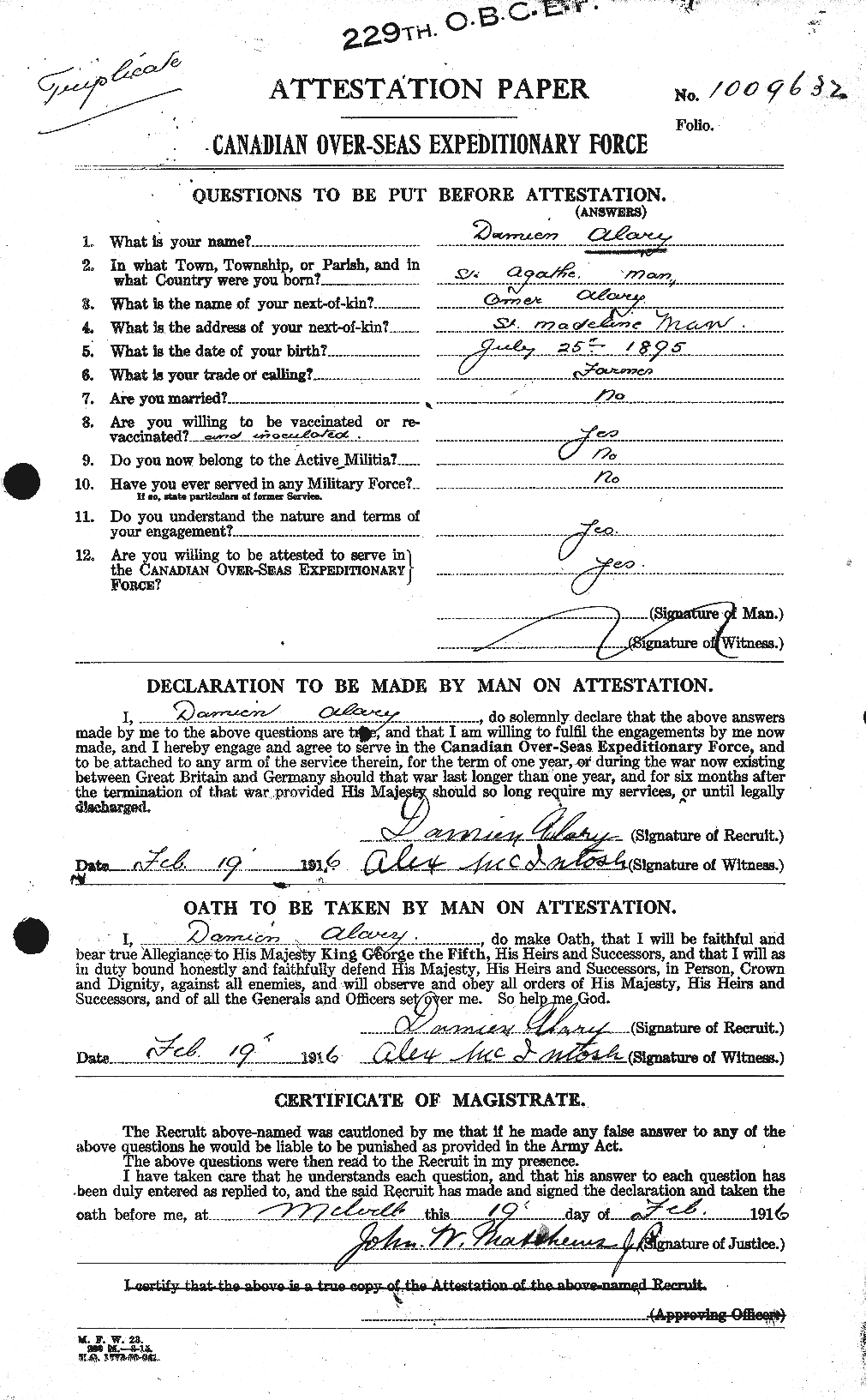 Personnel Records of the First World War - CEF 204521a