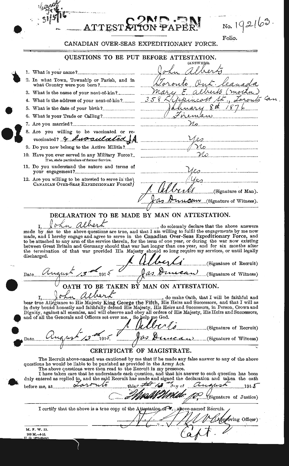 Personnel Records of the First World War - CEF 204644a
