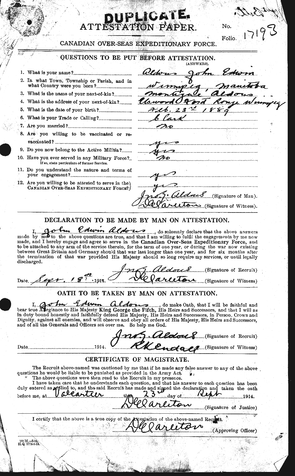 Personnel Records of the First World War - CEF 204924a