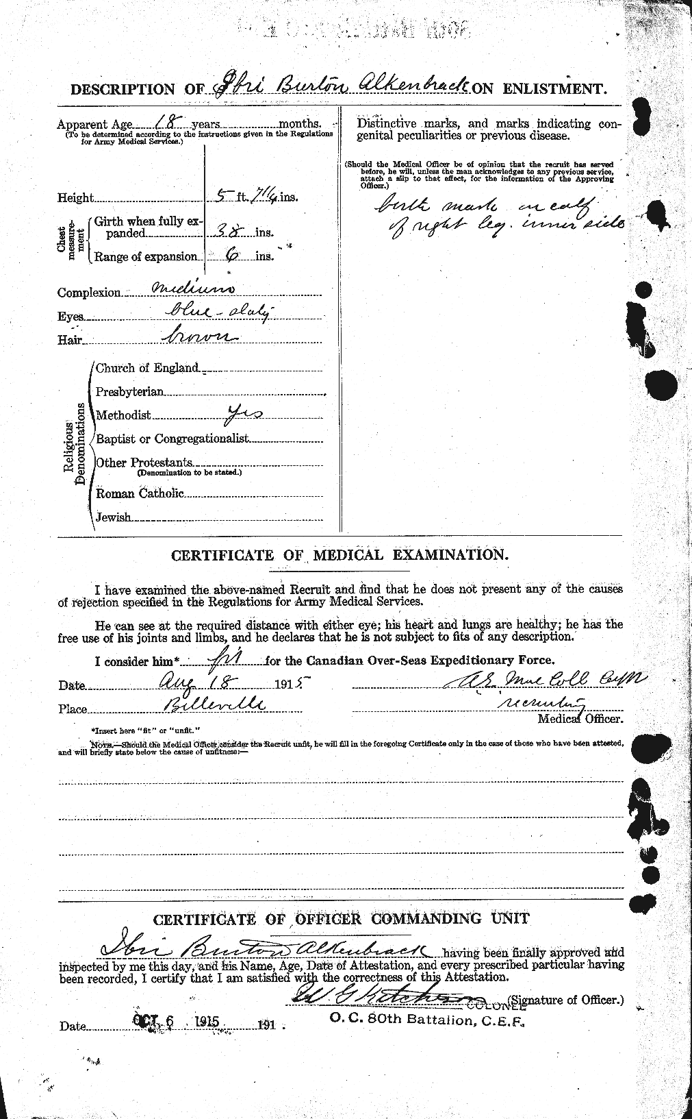 Personnel Records of the First World War - CEF 205113b