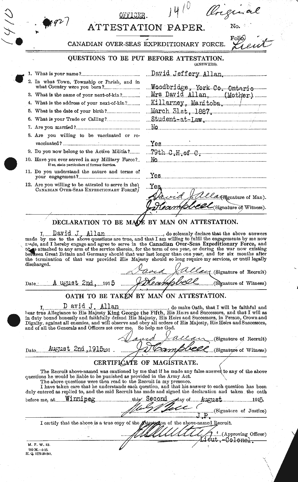 Personnel Records of the First World War - CEF 205295a