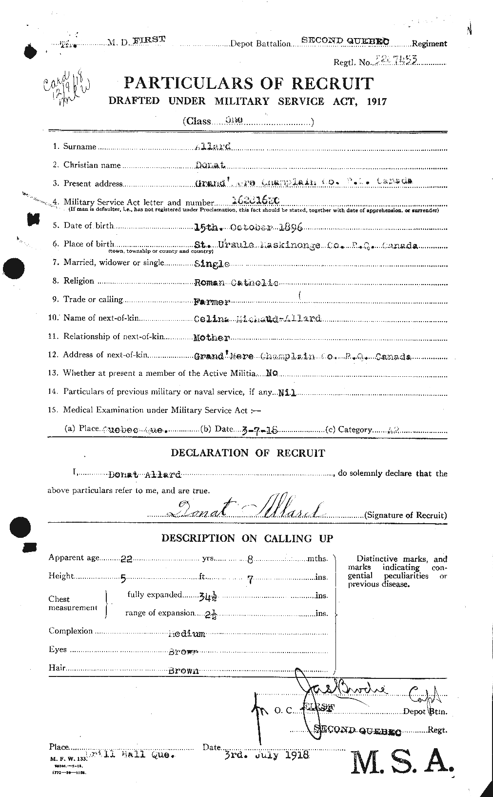 Personnel Records of the First World War - CEF 205543a