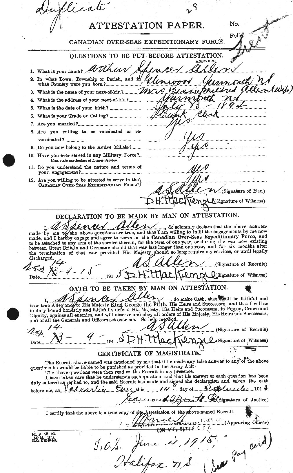 Personnel Records of the First World War - CEF 205955a