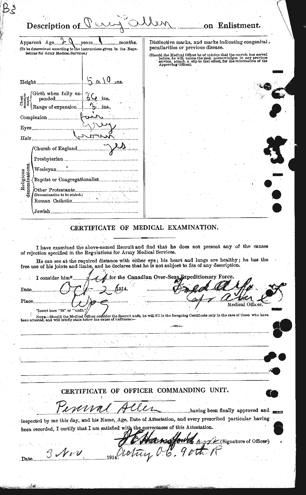 Personnel Records of the First World War - CEF 207110b