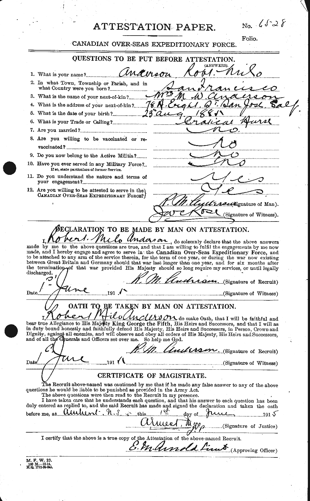 Personnel Records of the First World War - CEF 207232a