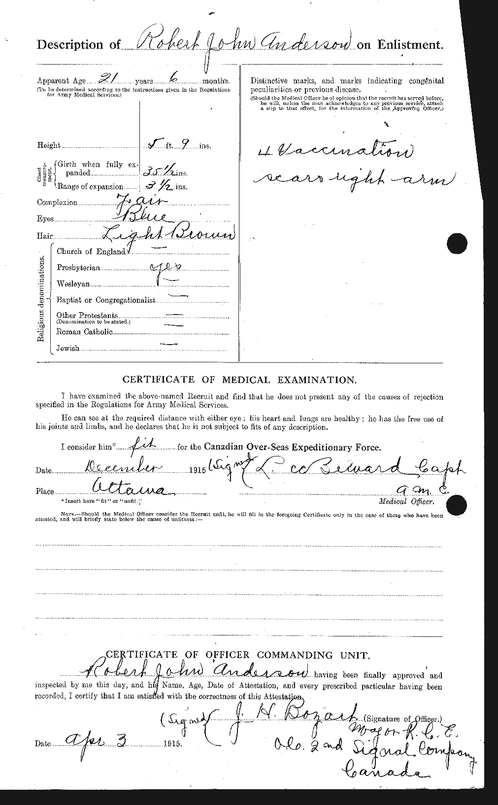 Personnel Records of the First World War - CEF 207240b