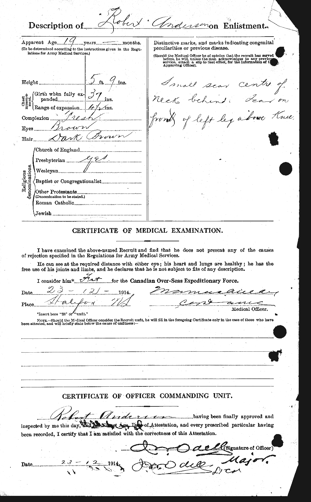Personnel Records of the First World War - CEF 207292b