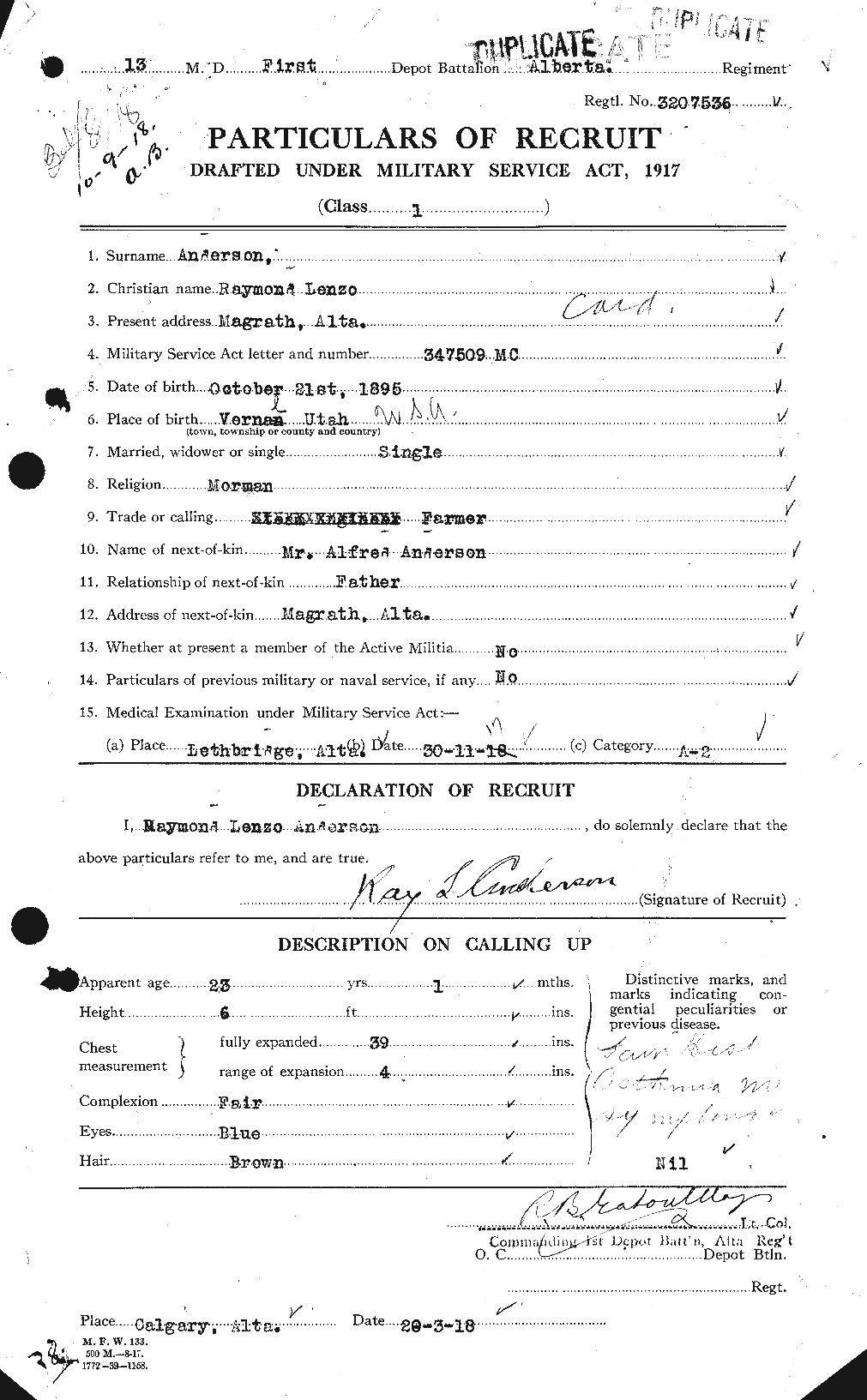 Personnel Records of the First World War - CEF 207328a