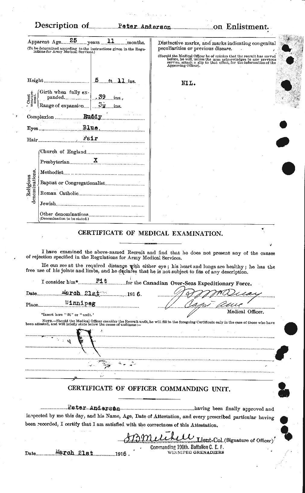 Personnel Records of the First World War - CEF 207351b