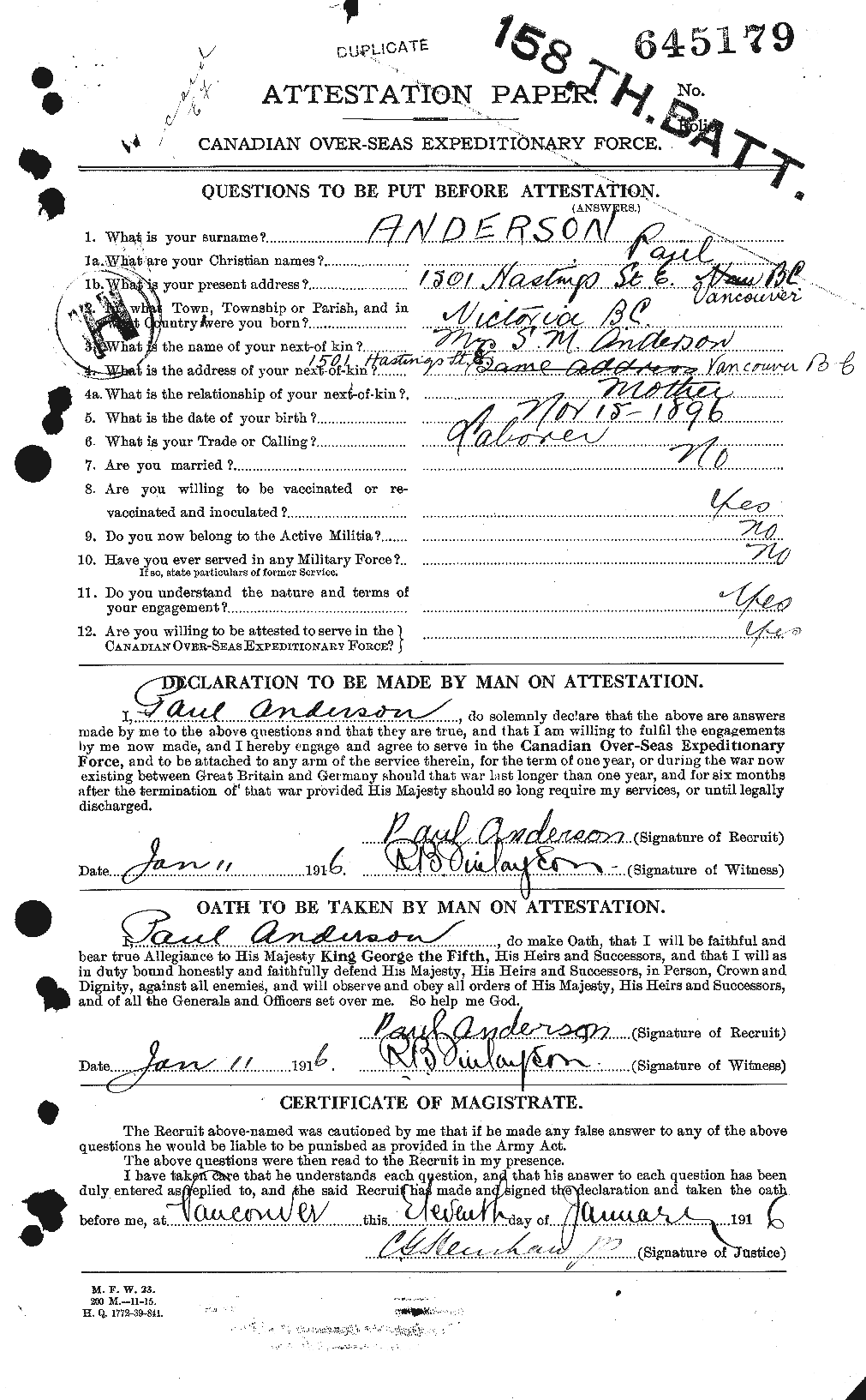 Personnel Records of the First World War - CEF 207368a