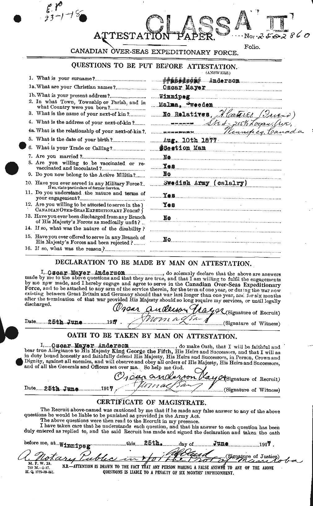 Personnel Records of the First World War - CEF 207375a