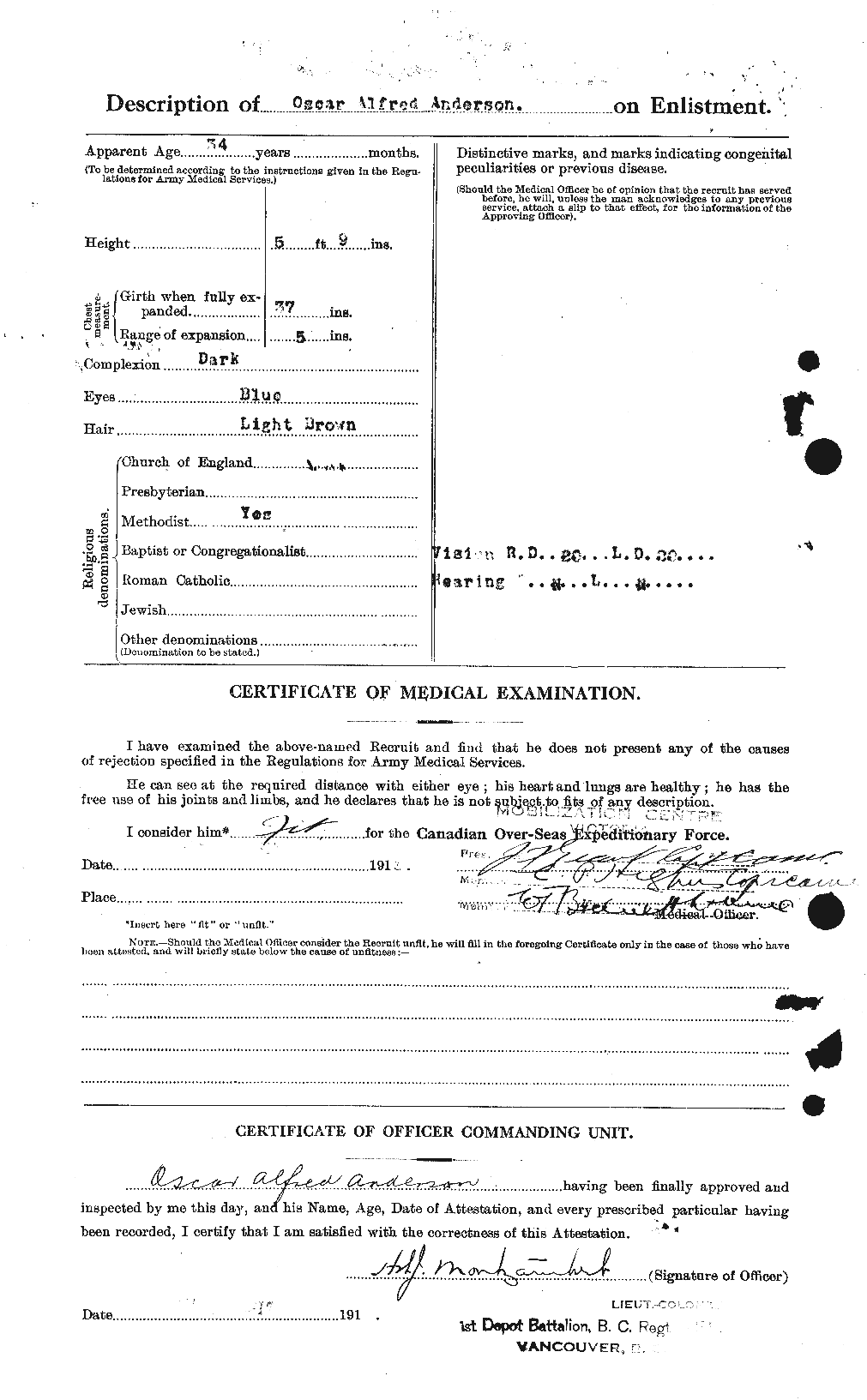 Personnel Records of the First World War - CEF 207383b