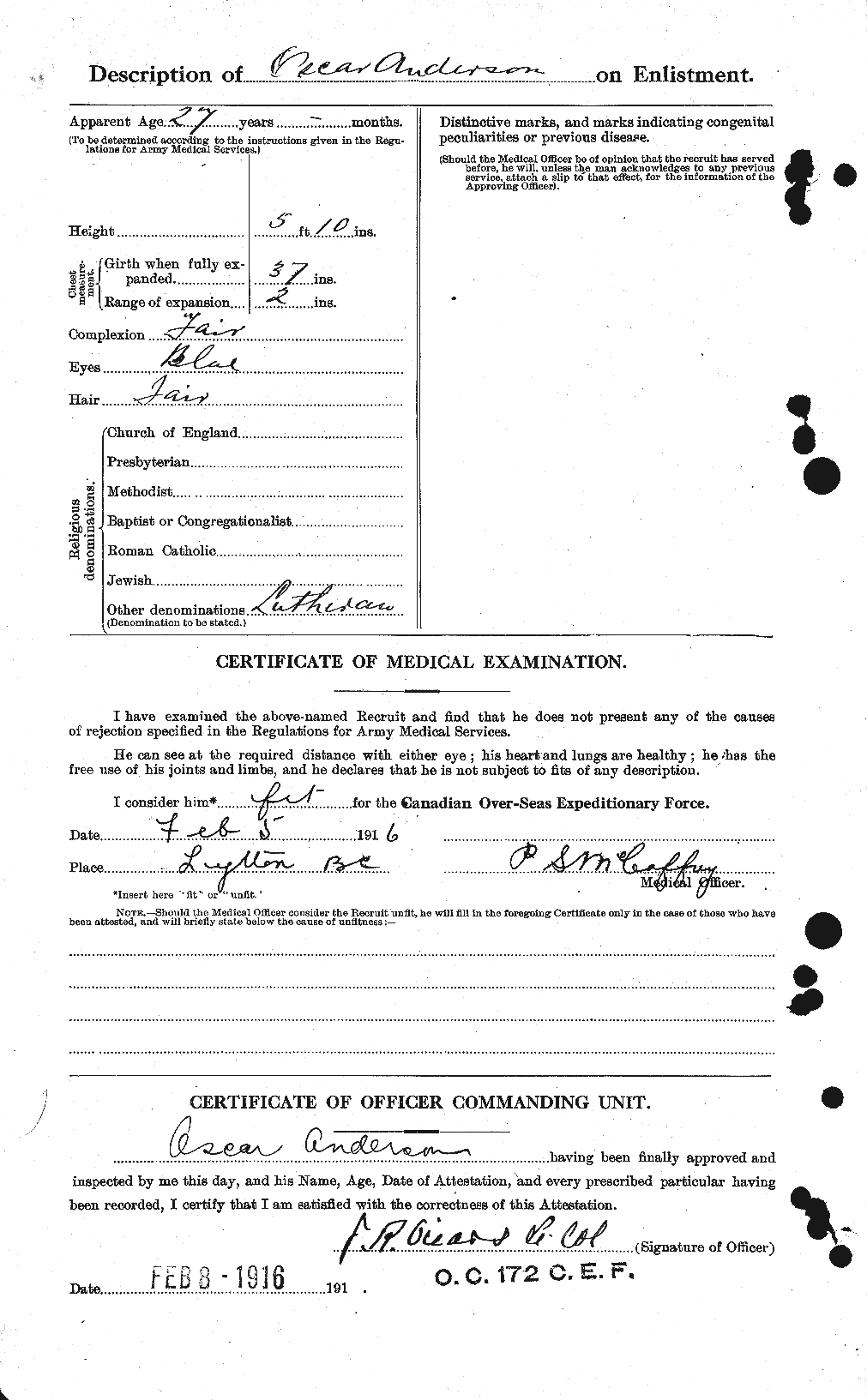 Personnel Records of the First World War - CEF 207386b