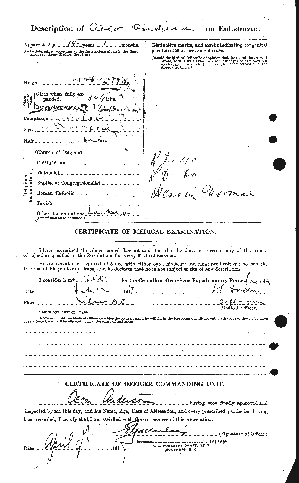 Personnel Records of the First World War - CEF 207389b