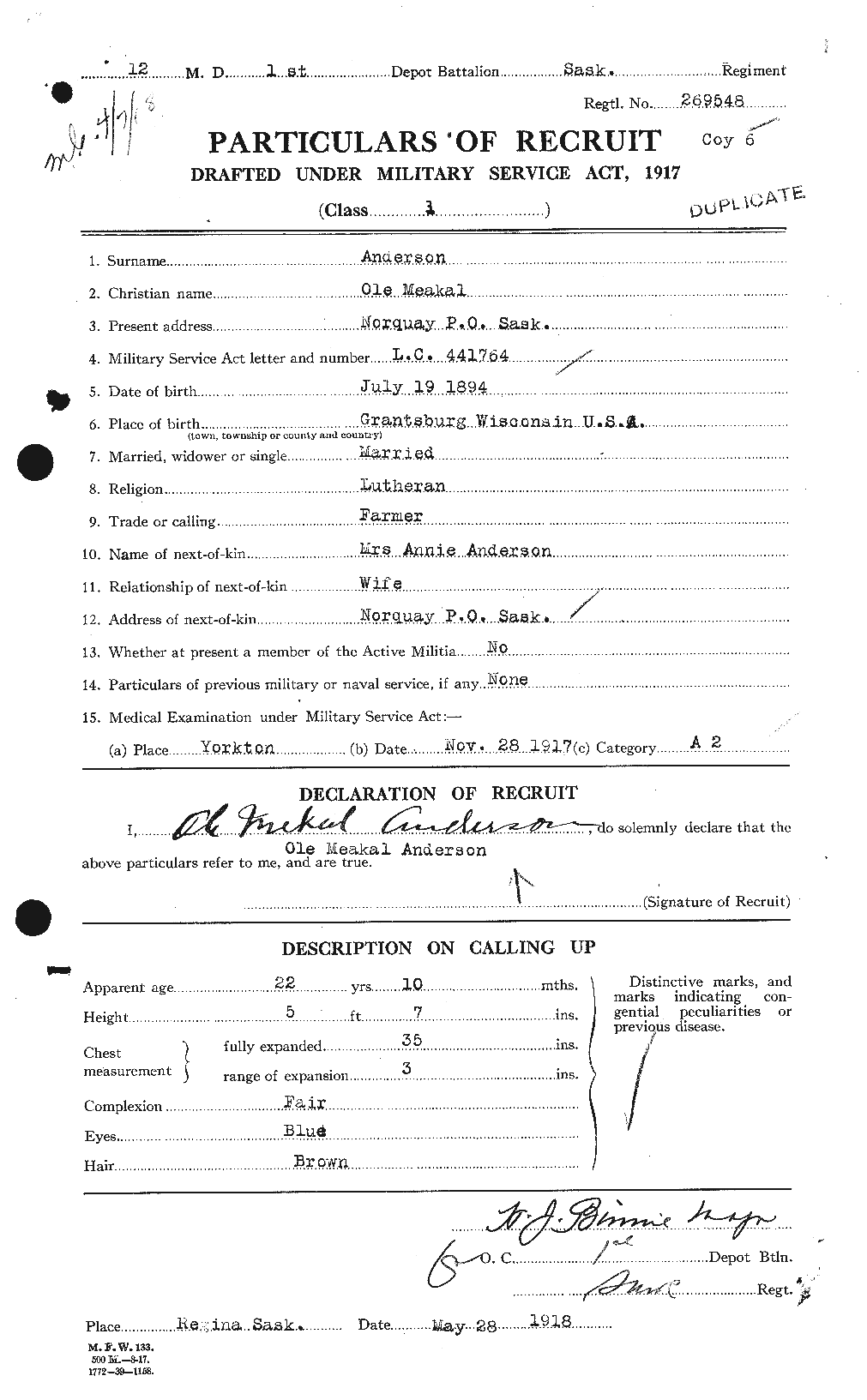 Personnel Records of the First World War - CEF 207399a
