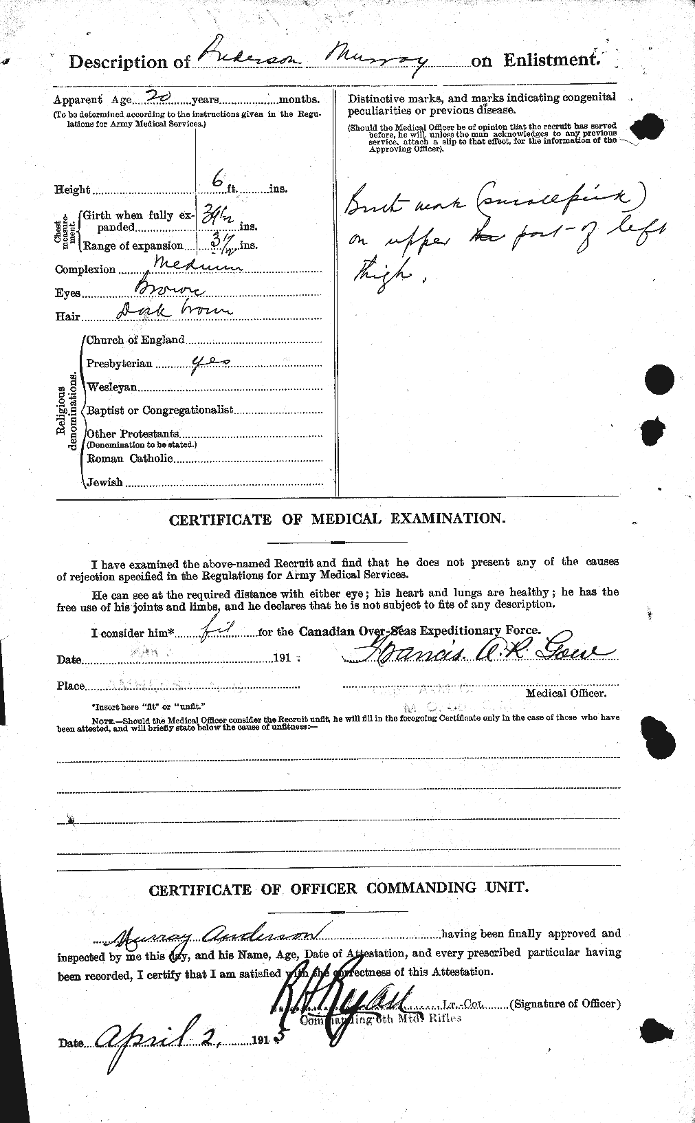 Personnel Records of the First World War - CEF 207425b