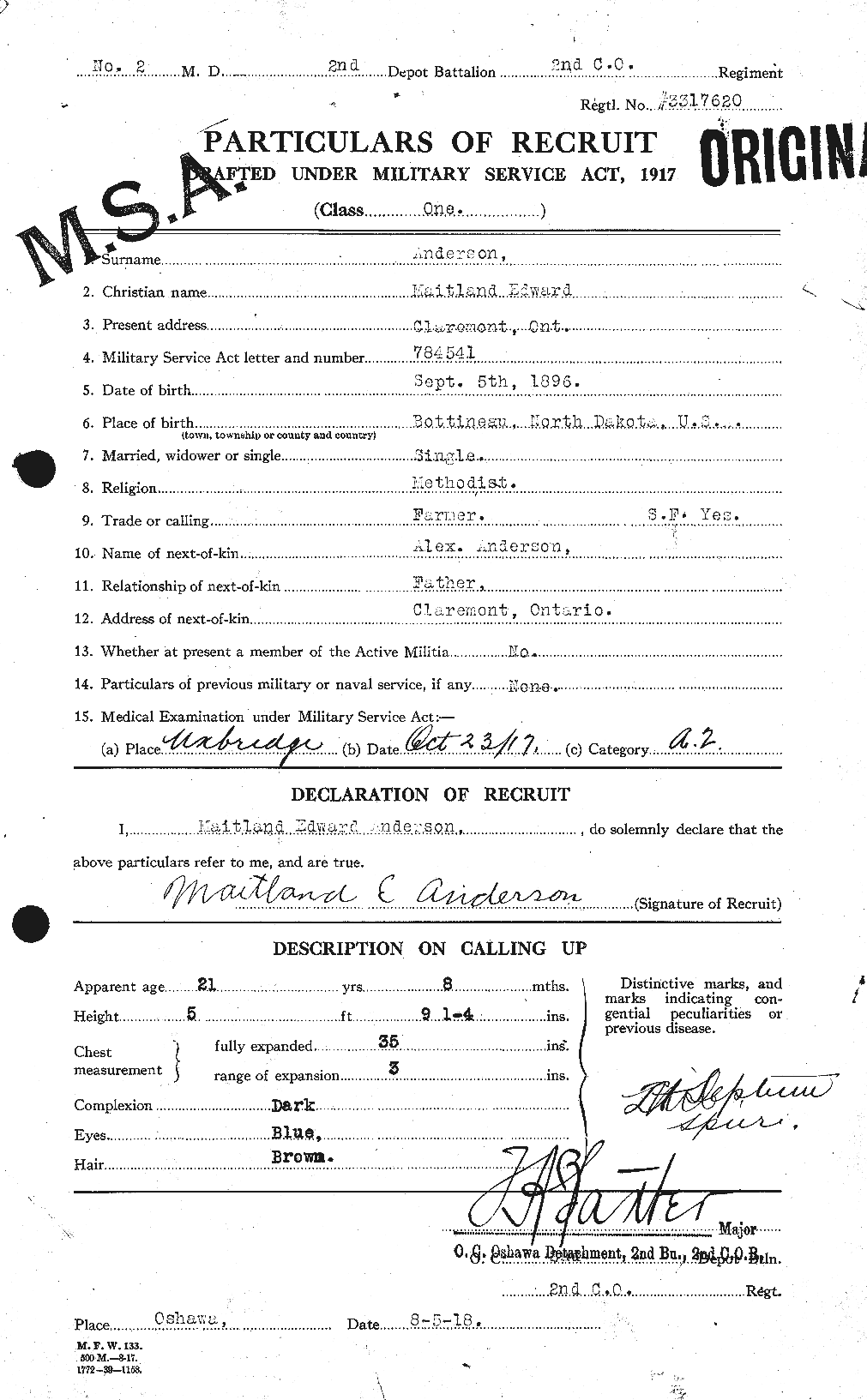 Personnel Records of the First World War - CEF 207486a