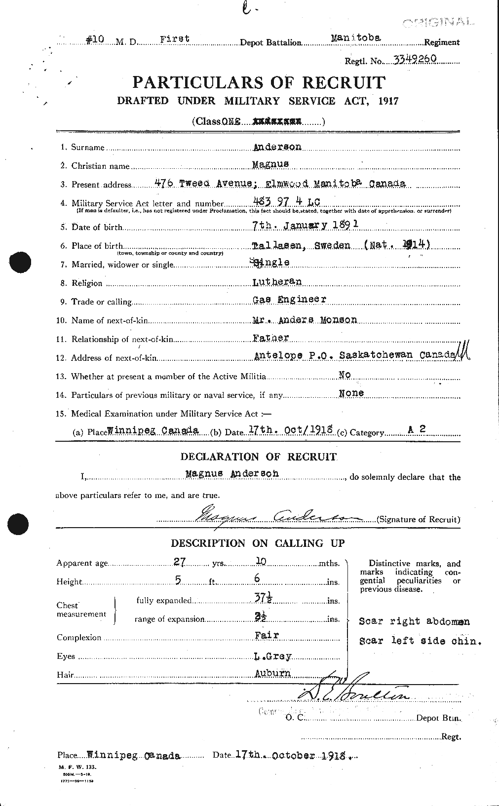 Personnel Records of the First World War - CEF 207488a