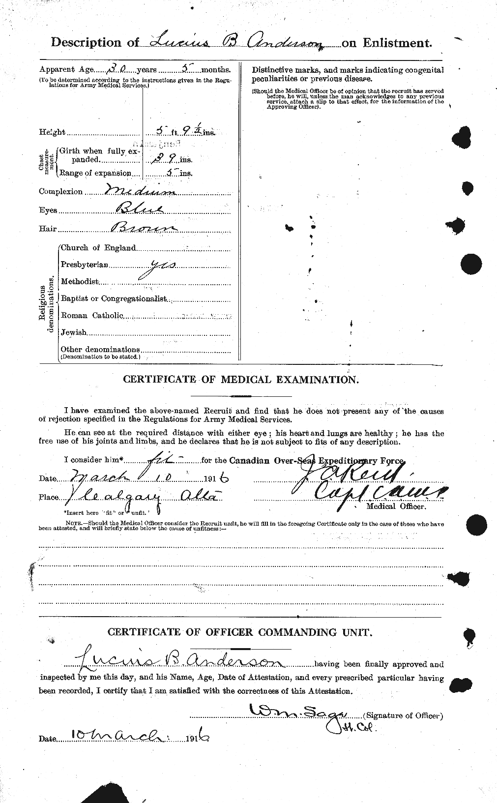 Personnel Records of the First World War - CEF 207492b