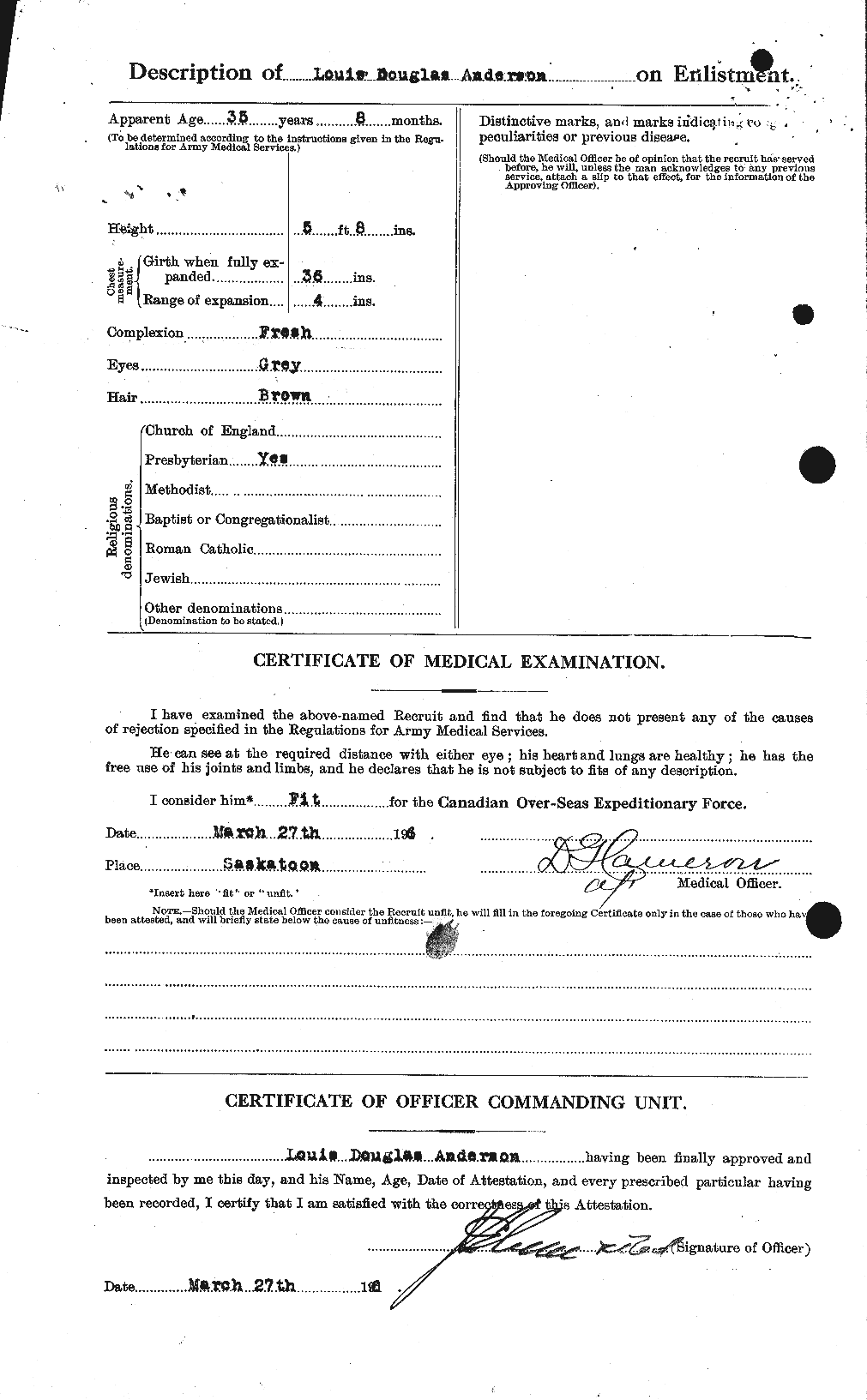 Personnel Records of the First World War - CEF 207498b