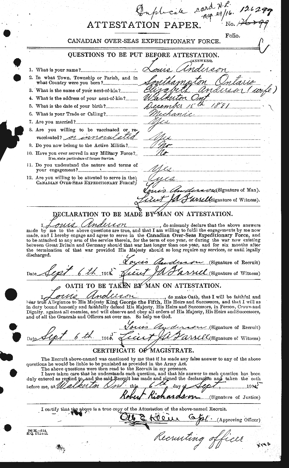 Personnel Records of the First World War - CEF 207506a