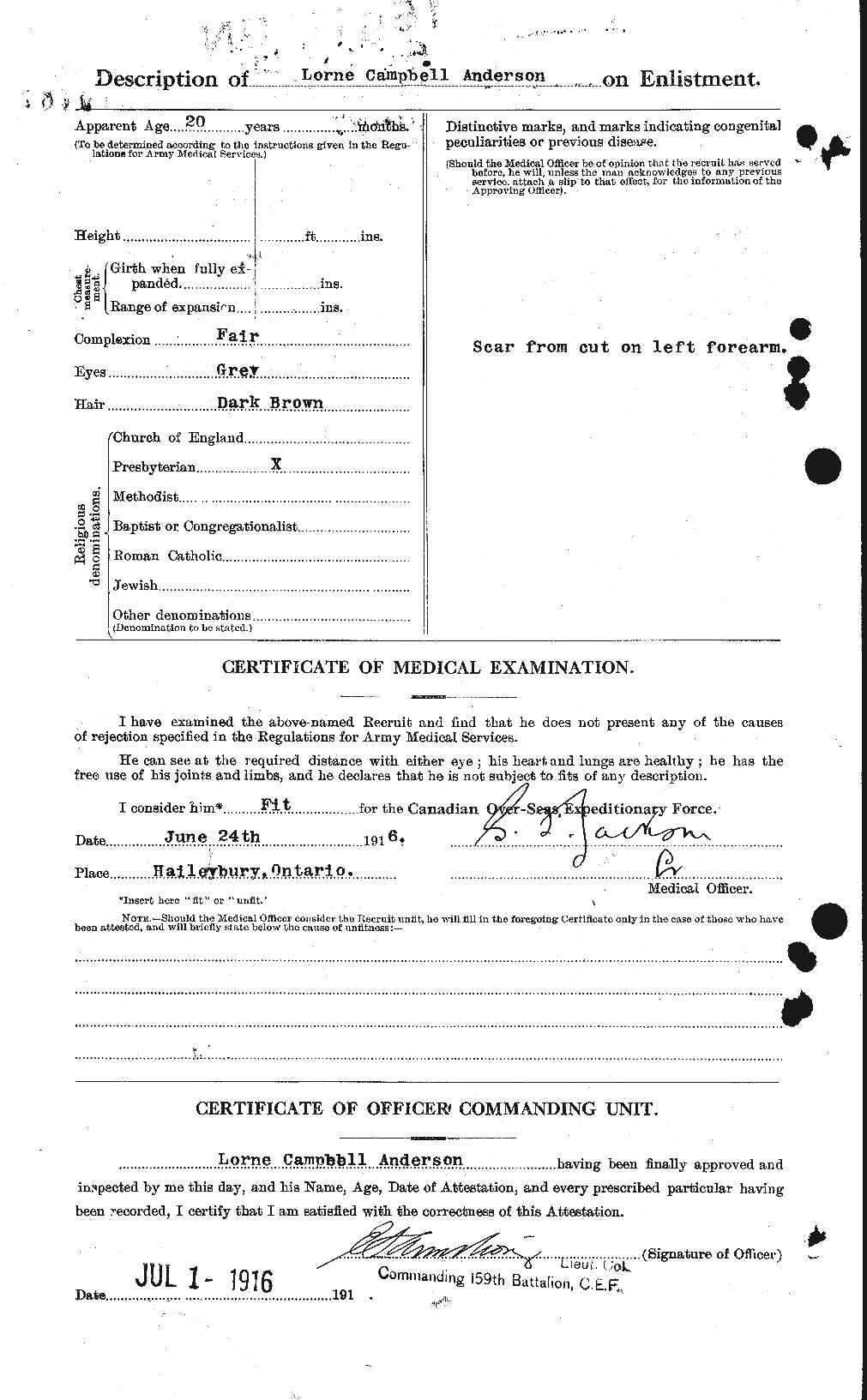 Personnel Records of the First World War - CEF 207510b