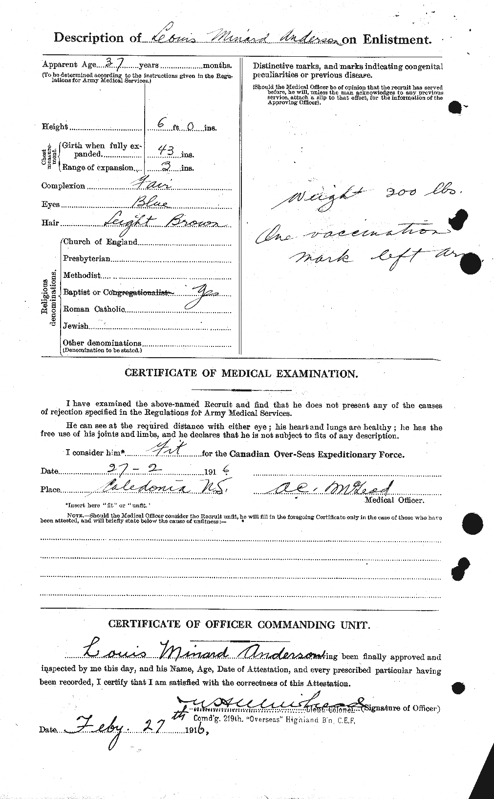Personnel Records of the First World War - CEF 207518b