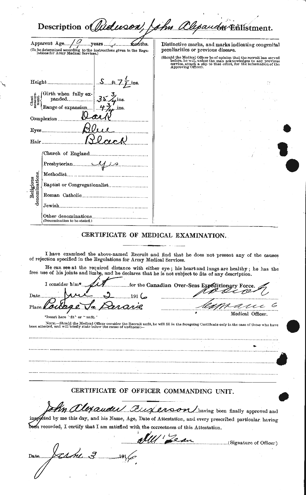 Personnel Records of the First World War - CEF 207689b