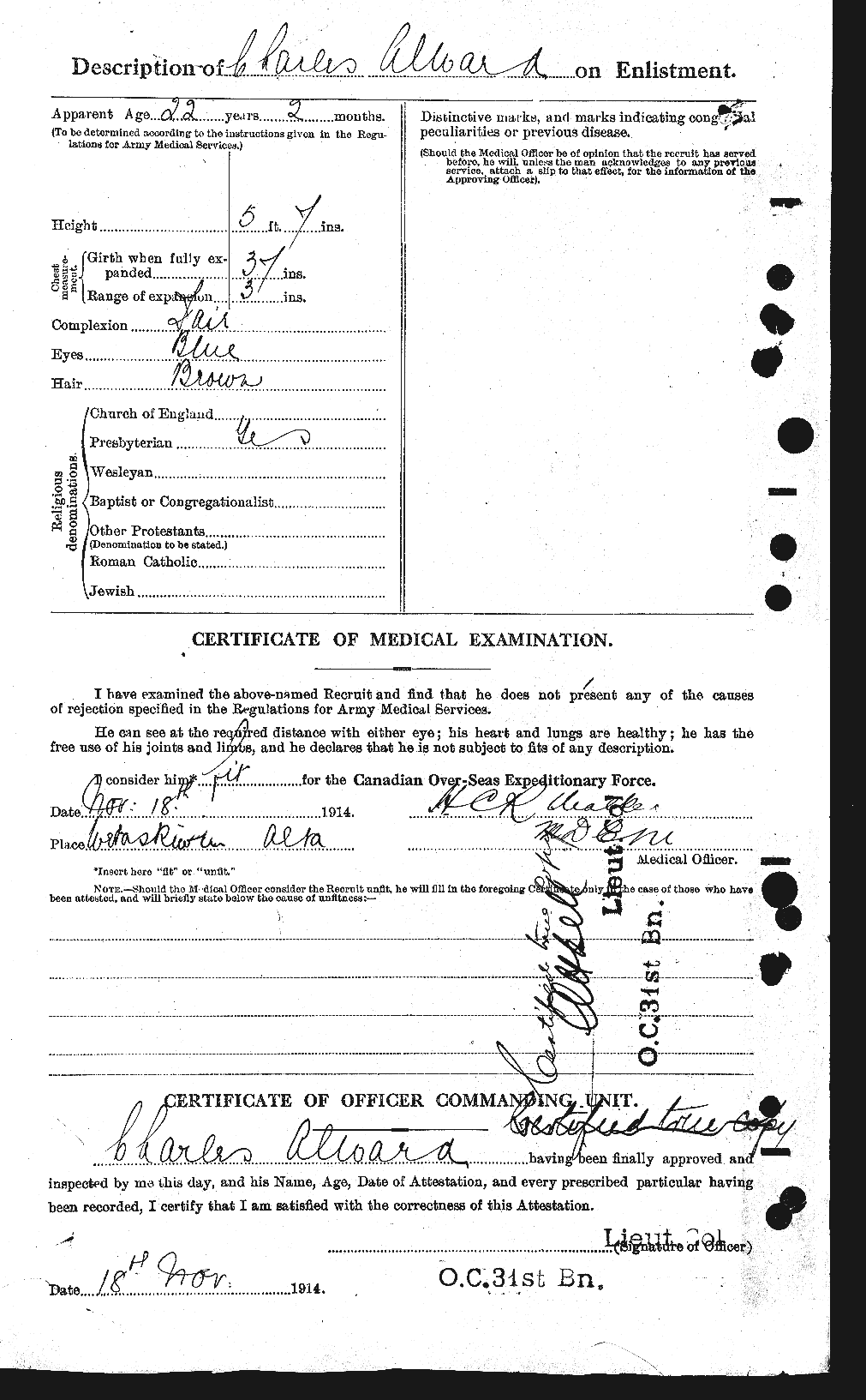 Personnel Records of the First World War - CEF 208056b