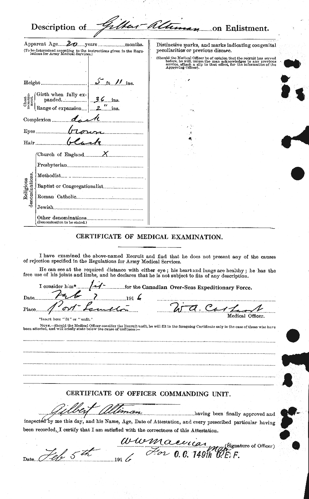 Personnel Records of the First World War - CEF 208138b